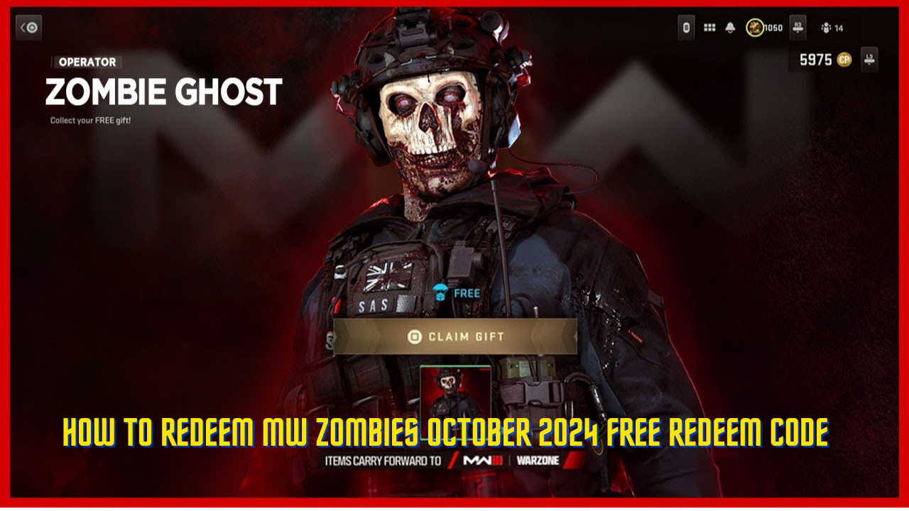 Redeem MW Zombies October 2024 Free Redeem Code